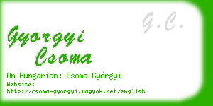 gyorgyi csoma business card